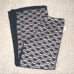 NWT Espresso Lace Wide Leg Pant